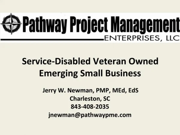 Service-Disabled Veteran Owned Emerging Small Business