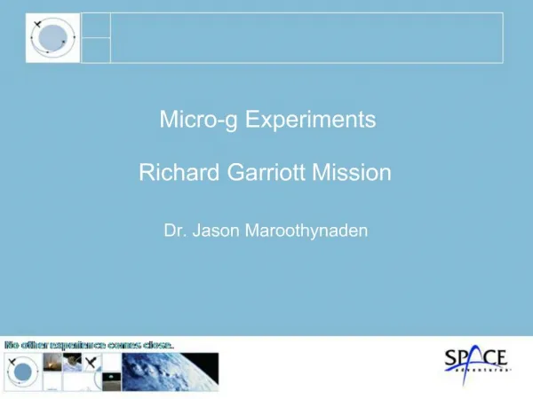 Micro-g Experiments