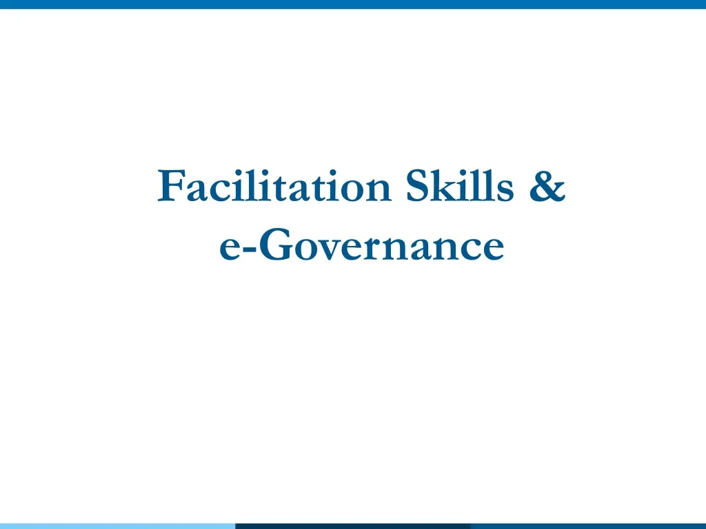 facilitation skills e governance
