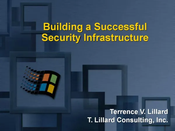 Terrence V. Lillard T. Lillard Consulting, Inc.