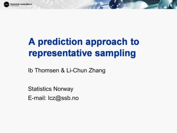 A prediction approach to representative sampling
