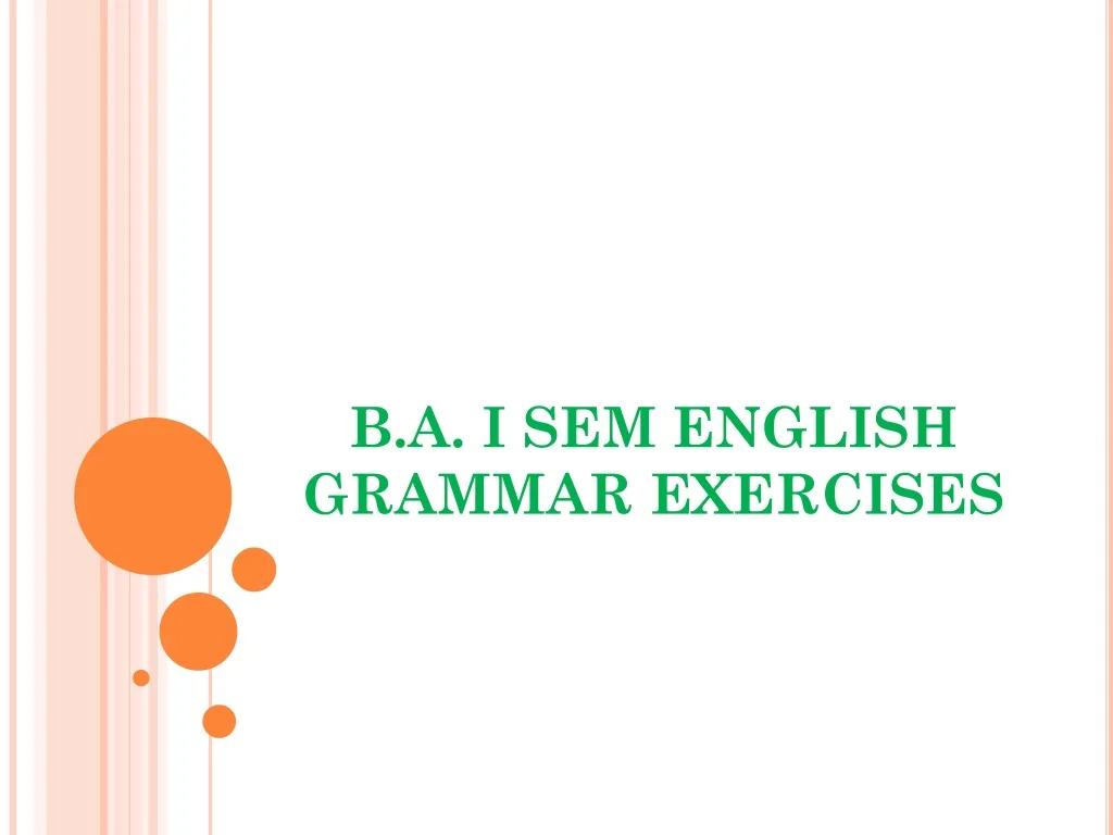 b a i sem english grammar exercises