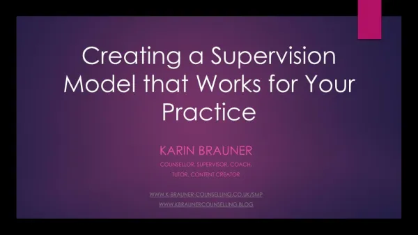 Creating a Supervision Model that Works for Your Practice