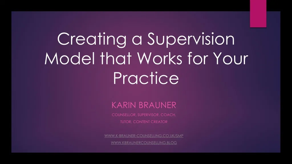 creating a supervision model that works for your practice