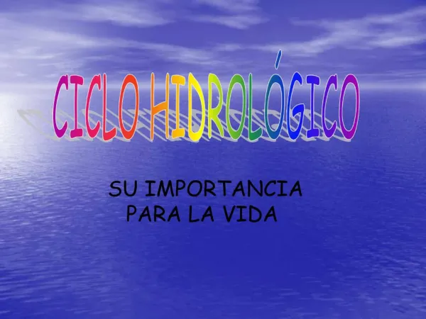 CICLO HIDROL GICO