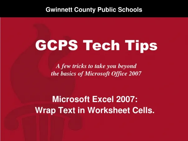 A few tricks to take you beyond the basics of Microsoft Office 2007