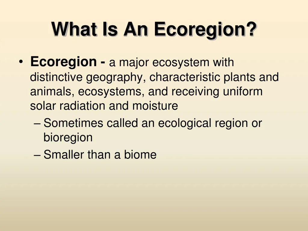 what is an ecoregion