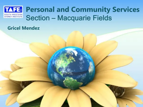 Personal and Community Services Section Macquarie Fields