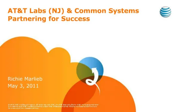 ATT Labs NJ Common Systems Partnering for Success
