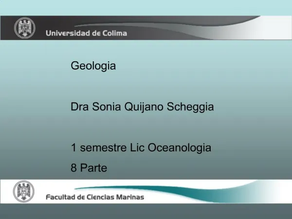 Geologia Dra Sonia Quijano Scheggia 1 semestre Lic Oceanologia 8 Parte
