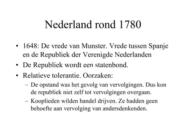Nederland rond 1780