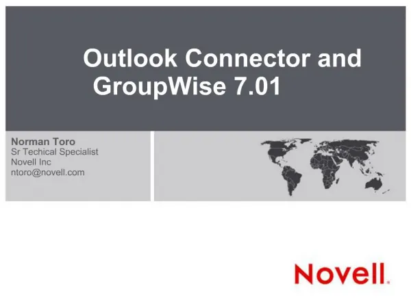 Outlook Connector and GroupWise 7.01