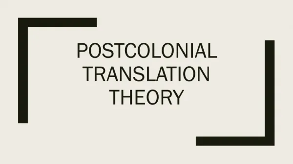 Postcolonial translation theory