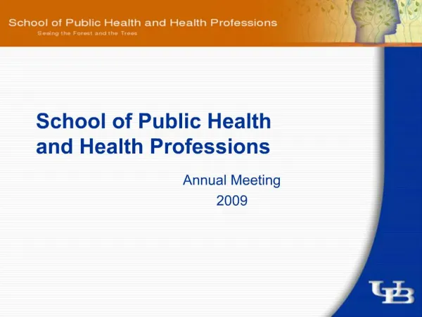 School of Public Health and Health Professions