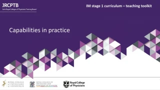 Capabilities in practice - slide 1