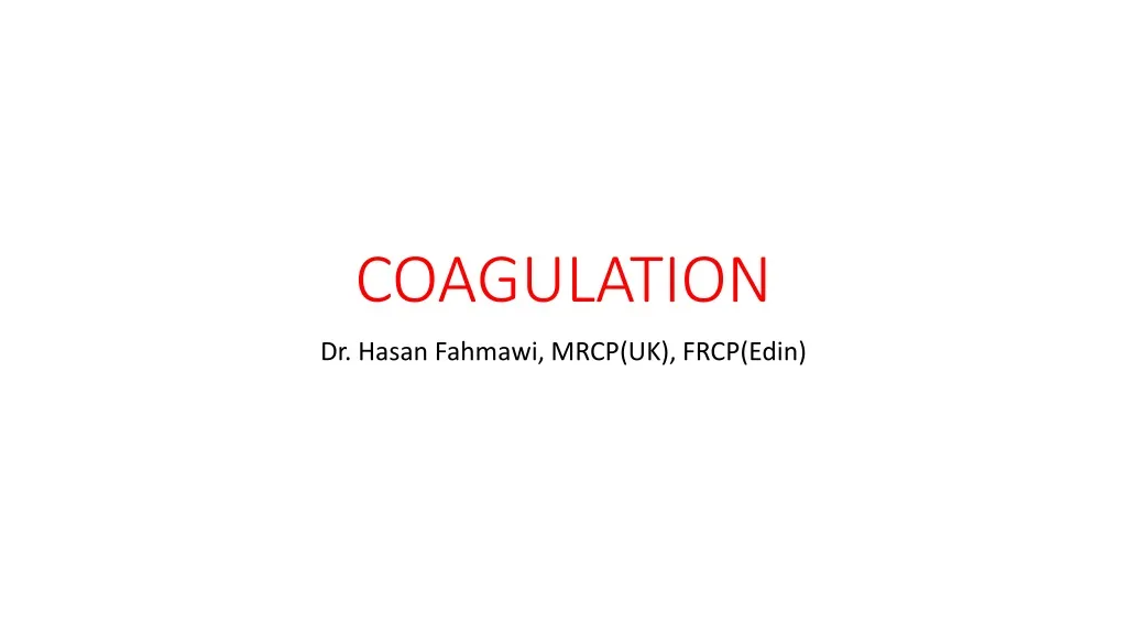 coagulation