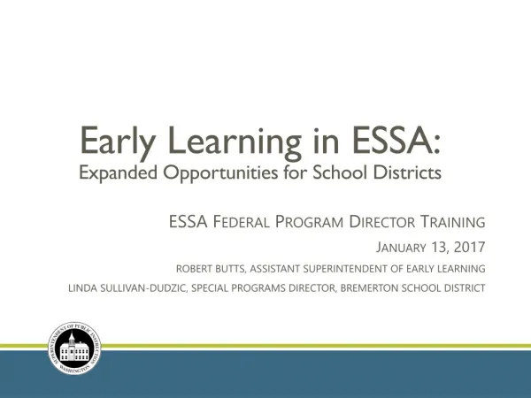 Early Learning in ESSA: Expanded Opportunities for School Districts