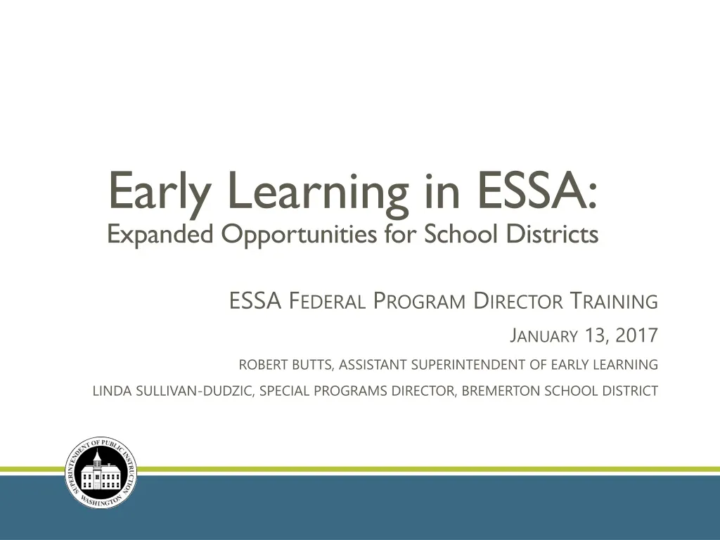 early learning in essa expanded opportunities for school districts