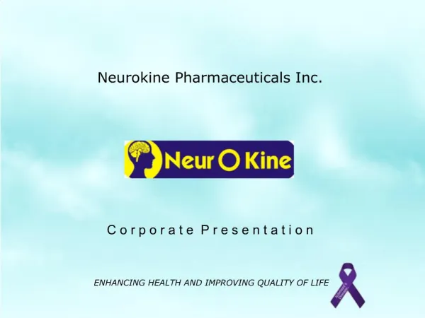 Neurokine Pharmaceuticals Inc.