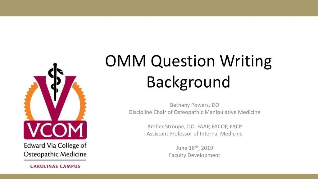 omm question writing background