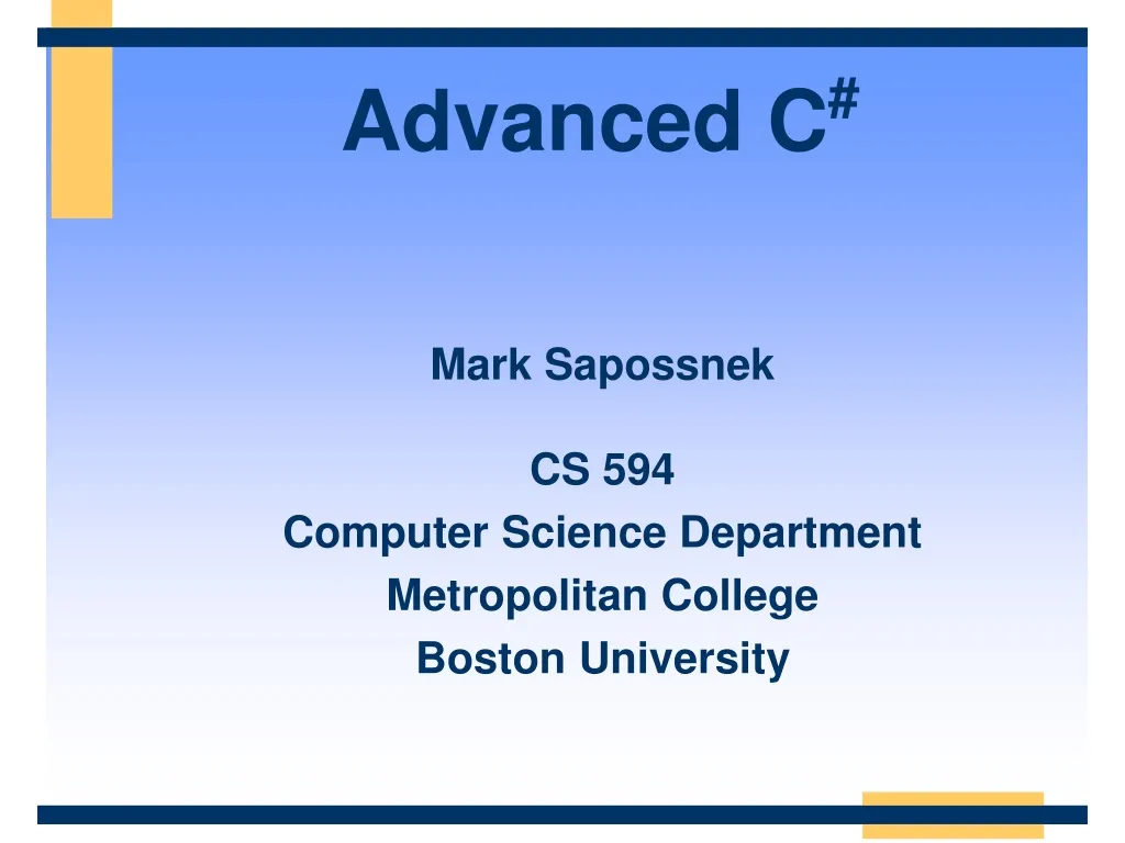 advanced c