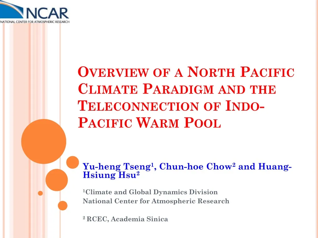 overview of a north pacific climate paradigm and the teleconnection of indo pacific warm pool