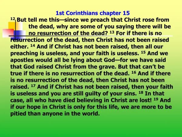 1st Corinthians chapter 15