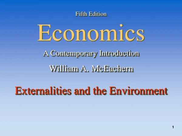 Fifth Edition Economics A Contemporary Introduction William A. McEachern