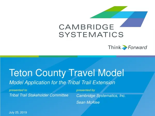 Teton County Travel Model