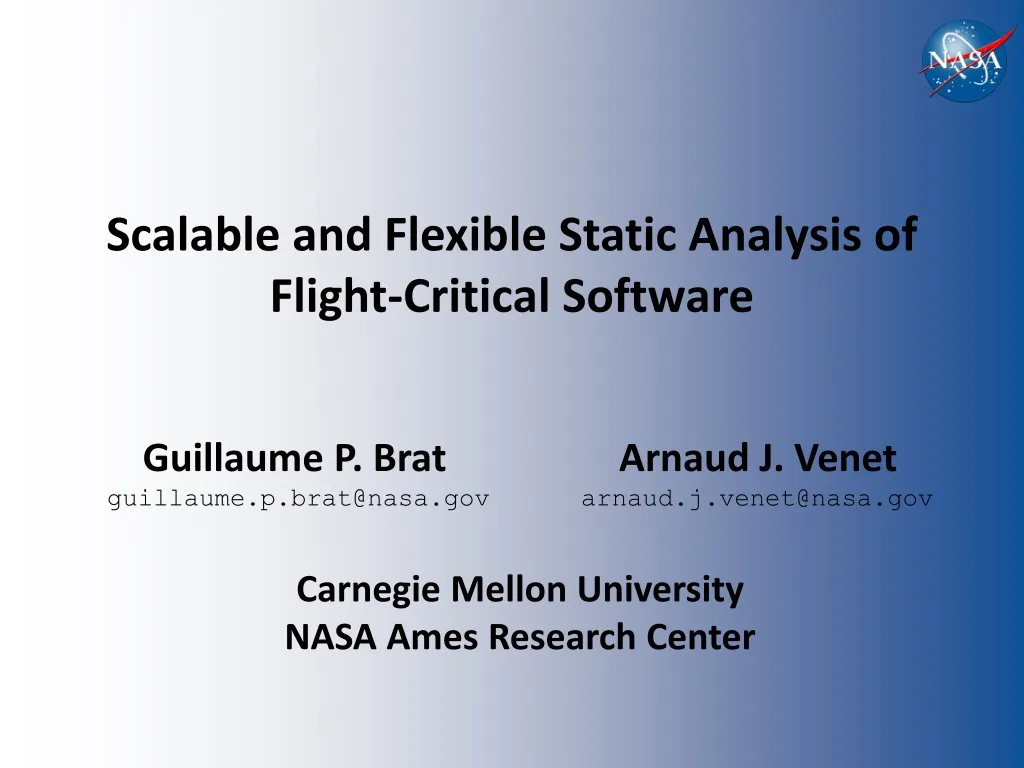 scalable and flexible static analysis of flight critical software