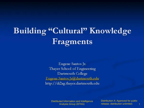 Building Cultural Knowledge Fragments