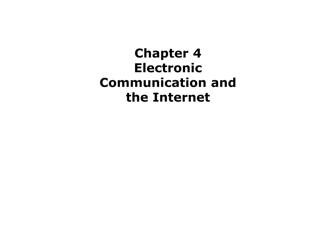chapter 4 electronic communication