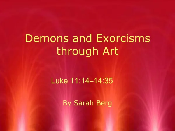 Demons and Exorcisms through Art
