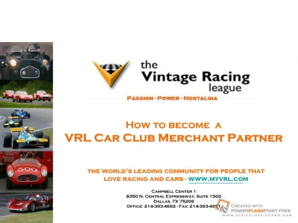 Why Become a VRL Car Club Merchant Partner