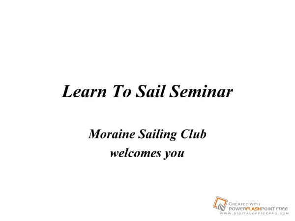 Learn To Sail Seminar
