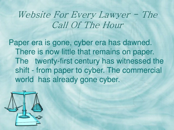 Internet Marketing ??? A boon for lawyers