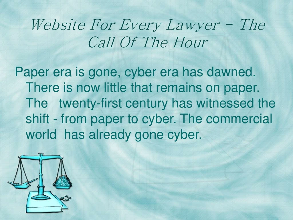 website for every lawyer the call of the hour