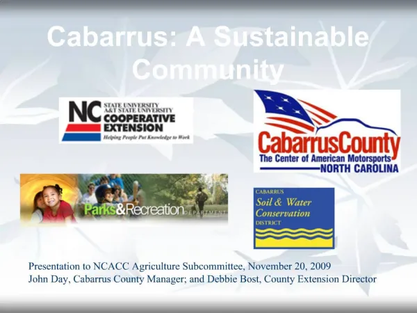 Cabarrus: A Sustainable Community