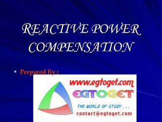 REACTIVE POWER COMPENSATION - slide 1