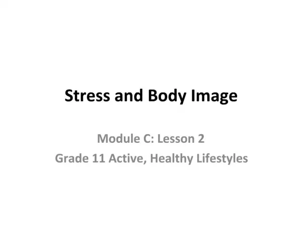Stress and Body Image