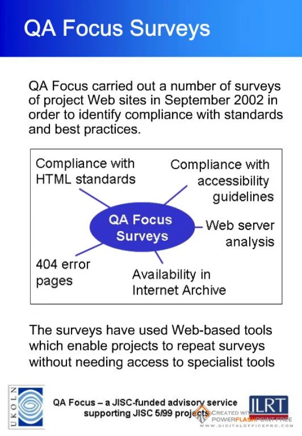 QA Focus Surveys