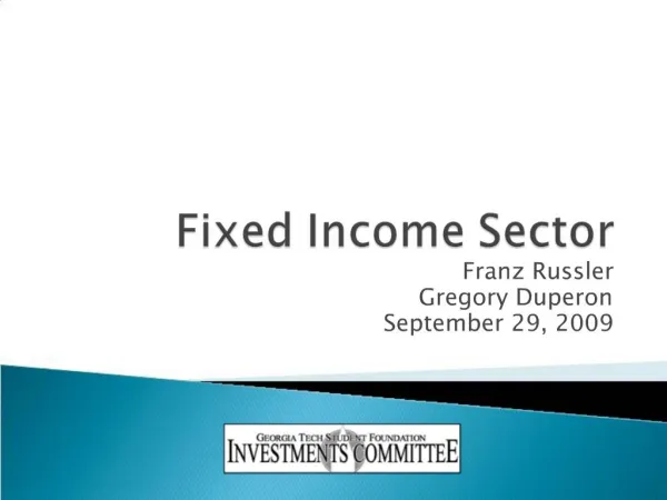 Fixed Income Sector