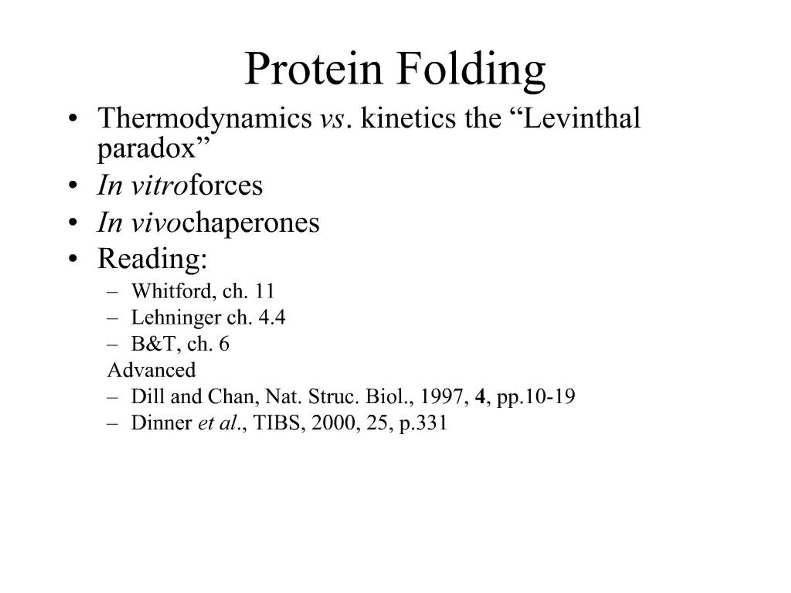 PPT - Protein Folding PowerPoint Presentation, free download - ID:560357