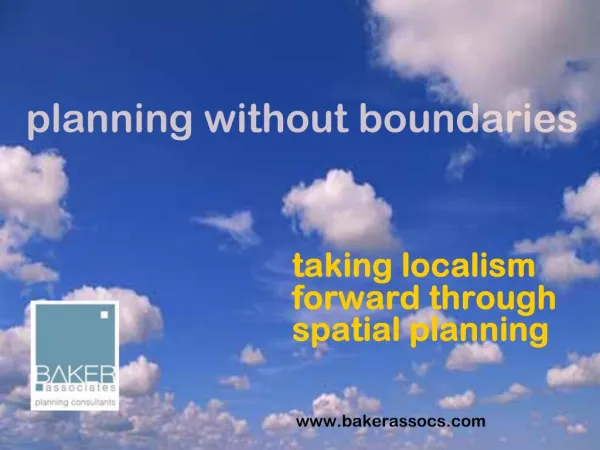 Planning without boundaries