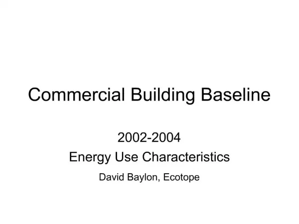 Commercial Building Baseline