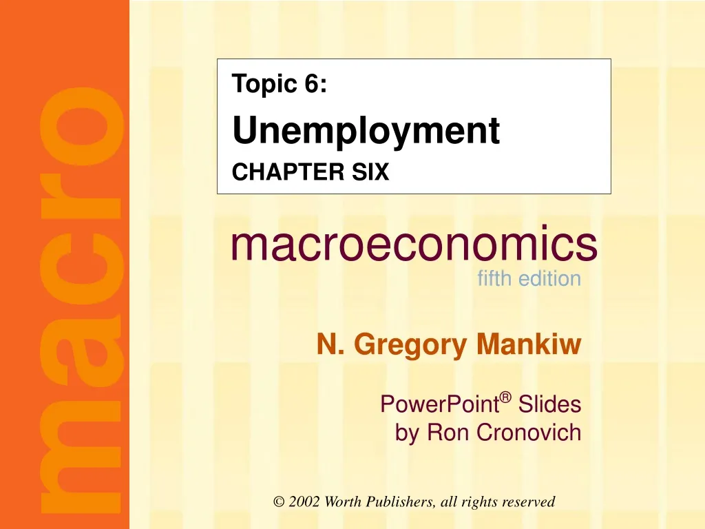 topic 6 unemployment chapter six