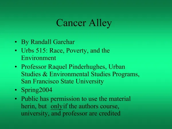 Cancer Alley