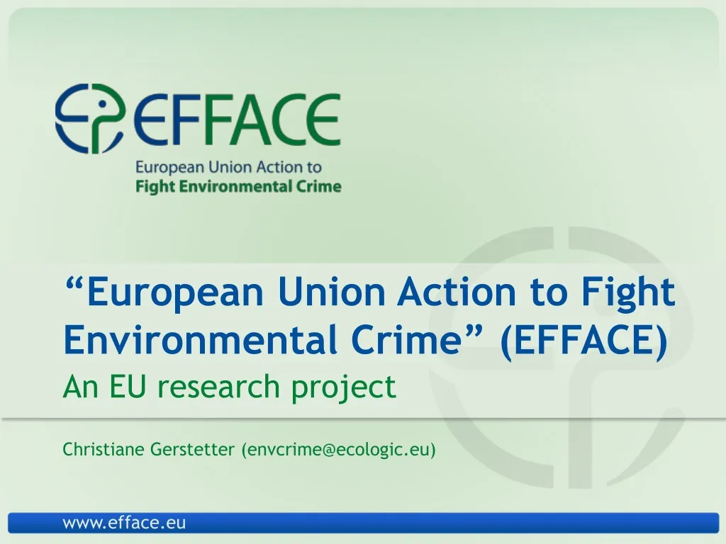 european union action to fight environmental crime efface