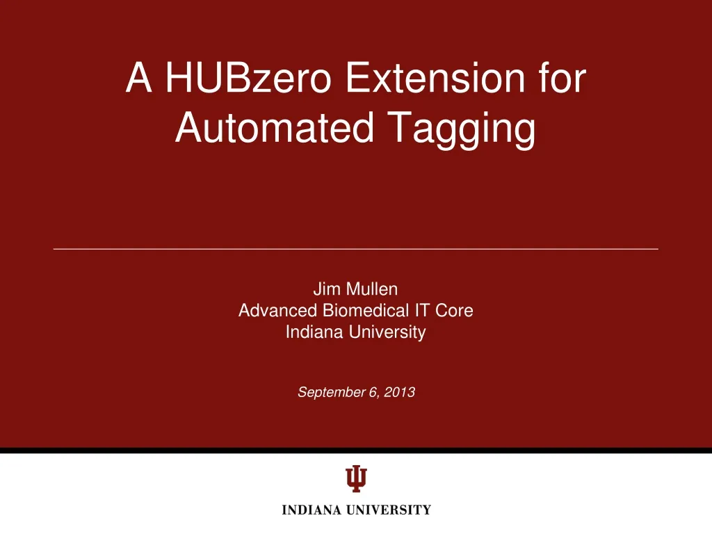 a hubzero extension for automated tagging