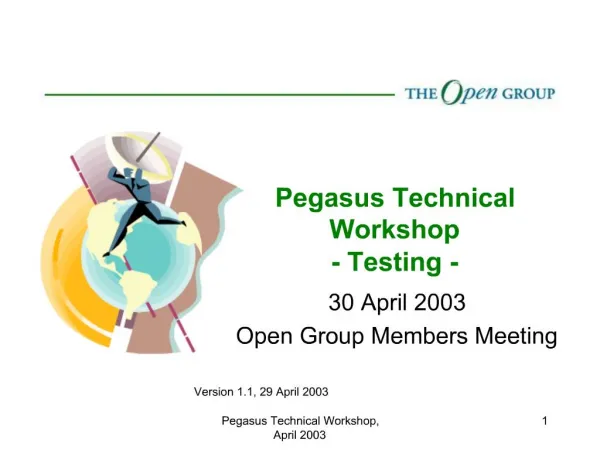 Pegasus Technical Workshop - Testing -
